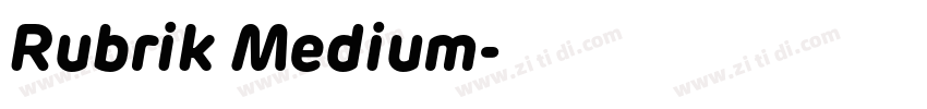 Rubrik Medium字体转换